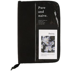 Pure Kleur Basic Canvas Dagboek Pouch A5 Miltiple Functionele Rits Zak Potlood Tas Creatieve School Kantoorbenodigdheden