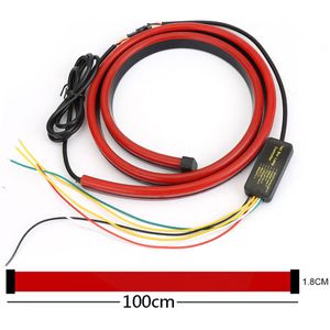 90Cm/100Cm Multi-mode Links/Rechts Knipperlichten Dubbele Flash Remlicht Auto Led Strip licht Voor Voertuig Dc 12V Verkeersveiligheid
