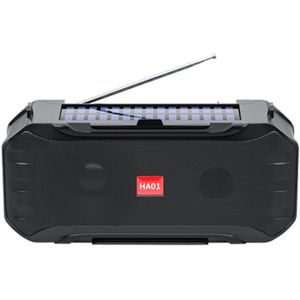 Zonne-energie Opladen Draadloze Luidspreker Met Fm Radio Led Zaklamp Tf Card Ondersteuning Outdoor Solar Power Blutooth Speaker Strand Boombox