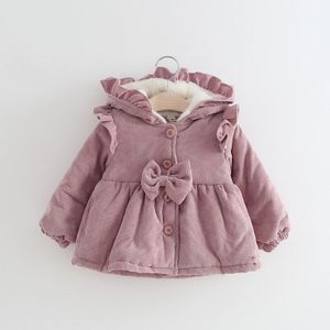 Kids Baby Meisjes Lange Mouw Kapmantel Winter Warm Effen Kleur Jas Voor Baby Meisjes Herfst Fleece Bovenkleding Kleding