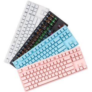 Gaming Mechanische Toetsenbord Spel Anti-Ghosting Rgb Mix Backlit Blauwe Schakelaar 87key Teclado Mecanico Voor Game Laptop Pc