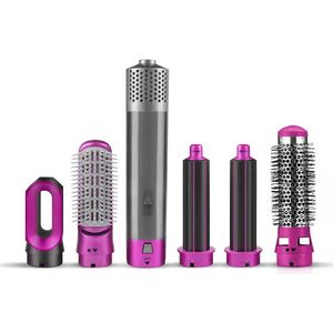 Föhn Borstel 5 In 1 Elektrische Föhn Kam Haar Curling Wand Afneembare Borstel Kit Negatieve Ion Haar Krultang gereedschap Ijzer