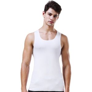 Heren Workout Ijs Zijden Mouwloze Vest Hemd Mannelijke Fitness Bodybuilding Ademend Type H Katoenen Vest Casual Tank Top