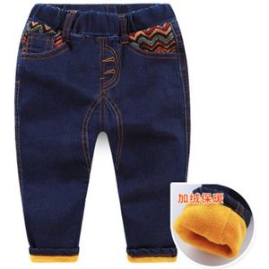 Winter Jongens Jeans Warme Dikke Broek kids Broek Kinderen Jeans Warme Fleece Jongen Denim Broek Rechte Jeans