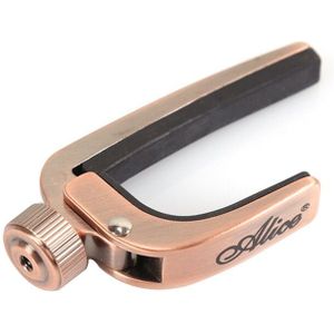 Alice A007J Verstelbare Roller Metal Gitaar Capo Clamp Key Capotraste voor Akoestische Elektrische Gitaar Ukulele Zilver Brons