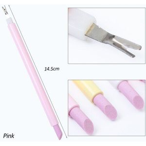 1pcs Quartz Double-ended Nail Cuticle Remover Dode Huid Pusher Trimmer Sticker 5 Soorten Nail Art Scrub Pennen manicure Tool TR824