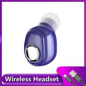 Draadloze Bluetooth Koptelefoon In-Ear Enkele Mini Oordopjes Handsfree Bellen Stereo Muziek Headsets Met Microfoon Voor Smart Phones