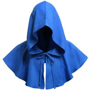 Unisex Middeleeuwse Gothic Hood Halloween Heks Hooded Partij Mantel Mantel Gewone Hekserij Pagan Cosplay Maskerade