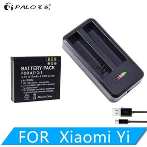 Palo 1010 Mah AZ13-1 Batterij Met Usb Batterij Oplader Voor Xiaomi Yi Action Camera Vervangende Batterij Oplaadbare Backup Bateria