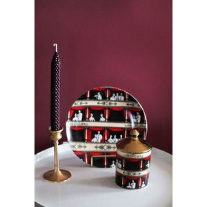 Retro Vintage Keramische Pot Met Deksel Italiaanse Opera House Decoratieve Plaat Dessertbord Kaarshouder Fles Wattenstaafje Container