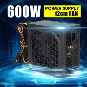 600W 110V-230V Pc Psu Voeding Zwart Gaming Stille 120Mm Fan 24pin 12V atx Computer Voeding Voor Btc