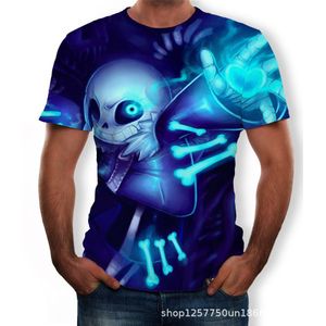 Zomer Mannen 3D Effect Trui Korte Mouwen Jeugd Populaire Ronde Hals Non-Hooded Mannen T-shirt