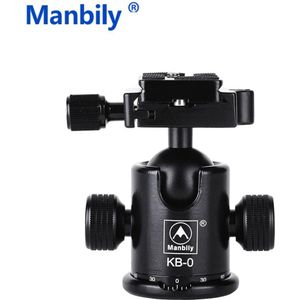 Manbily KB-0 Camera Statief Bal Hoofd Aluminium Balhoofd Panoramisch Hoofd Sliding Rail Hoofd W 2 Ingebouwde Waterpassen DSLR Schieten