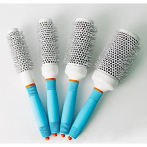 Professionele Ronde Blauw Haar Borstel Keramische Ion Haarborstel Kam Salon Hair Styling Tools