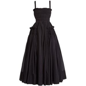 [Eam] Lente Zomer Mode Effen Kleur Casual Vrouwen Wit Sling Backless Geplooide Shrink Taille Slim Vintage jurk LA670