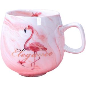 Flamingo Koffie Mokken Keramische Mok Reiskop Ins Marmer Patroon Paar Keramische Cup Eenhoorn Mok 300-400Ml