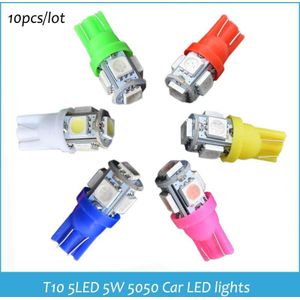 T10 5 Led W5w Voor Mazda 6 T10 5 Led 5050 Klaring Lichten T10 5SMD Lampen 194 W5W 5050 Wedge lichten T10 5 Led
