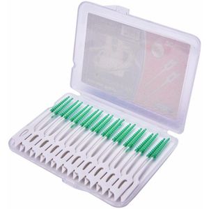 40Pcs/2Box Push-Pull Rager Gom Rager Orthodontische Draad Borstel Tandenborstel Oral Care Tandenstoker