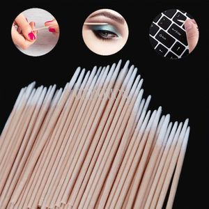 300Pcs Nagels Hout Wattenstaafje Schoon Sticks Buds Tip Houten Katoen Hoofd Manicure Detail Corrector Nagellak Remover Art gereedschap