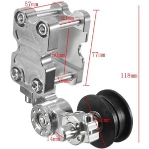 Universele Zwart Zilver Zwart Rood Geel Aluminium Richter Kettingspanner Roller Voor Motorfiets/Chopper ATV