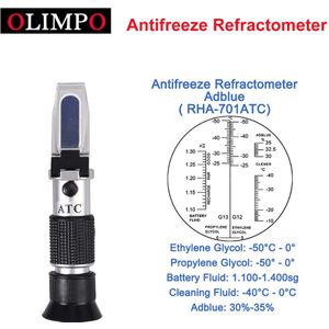 Refractometer Antivries Tester Koelvloeistof Tester RHA-701ATC 5IN1 Adblue Auto Refractometer
