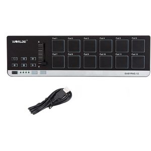 Wereldje EasyPad.12 Drum Pads Midi Controller Draagbare Mini Midi Keyboard Controller Met Usb-kabel