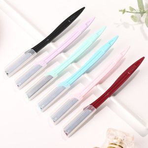 10Pcs Eenvoudige Wenkbrauw Lip Razor Trimmer Blade Scheerapparaat Mes Haar Remover Facial Make-Up Tool Vormgeven De Perfecte