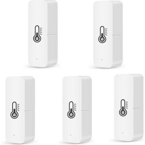 Wifi Tuya Smart Temperatuur En Vochtigheid Sensor Met Zoemer Alarm Thuis Indoor Thermometer Voice Control Voor Alexa Google Thuis