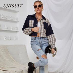 Y2K Herfst En Winter Losse Casual Straat Corduroy Plaid Stiksels Revers Korte Jas Skateboard Sport Korte Losse Losse Jas