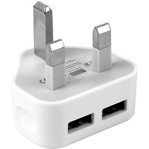 1Pc Uk Muur Plug Power 3-Pin Plug Adapter Oplader Met 1/2/3 Usb-poorten Voor Mobiele telefoon Tabletten Kleine En Draagbare Voor Reizen