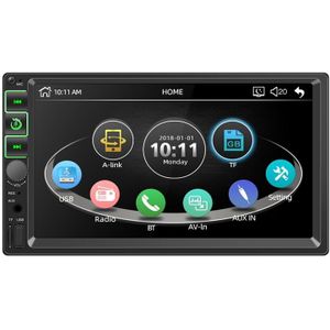 2 Din Autoradio 7 Inch Speler Mp5 Druk Sn Bluetooth Multimedia Fm Aux Usb Sd-kaart Hd Speler Mp5