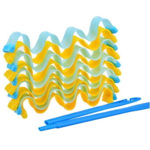 12 Stuks Ei Krultang Krultang Plastic Curling God Pony Krultang Lui Persoon Curlingsnail Krullen 30Cm Heatless Haar rollers