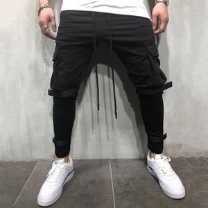 Mannen Casual Sport Broek Mode mannen Jeans Lange Cargo Broek Werken Casual Broek Jeans Retro Effen Kleur slim