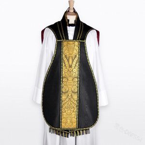 Halloween Mannen Middeleeuwse Retro Sjaal Mantel Gebed Afdrukken Gewaden Kerk Carnaval Priester Monnik Mantel Capes Knight Partij Cosplay Jas