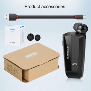 Fineblue F990 Bluetooth 4.0 Draadloze Headset Met Microfoon Intrekbare Stereo Hoofdtelefoon Kraag Clip Business Workout Oortelefoon Oordopjes
