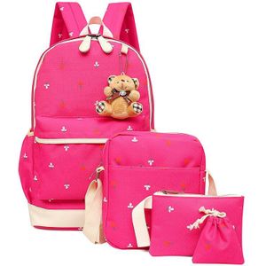 4pcs/set dots Printing school bags for women 2022 girls shoulder bag backpacks student travel bag kids school backpack mochila