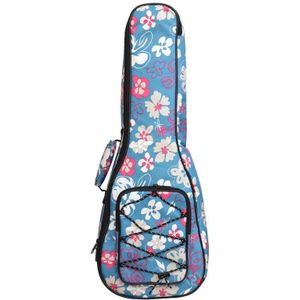 Longteam Draagbare 23 Inch Ukulele Waterdichte Tas Case Bescherm Rugzak Verstelbare Schouderband Lichtblauw