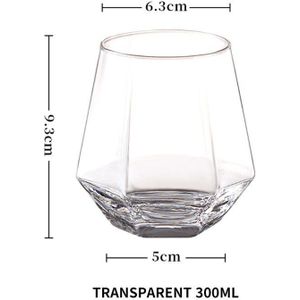 Geometrie Whiskey Glas Diamant Kristal Glas Cup Goud Velg Fles Transparante Koffie Melk Thee Mok Thuis Bar Drinkware Glazen Beker