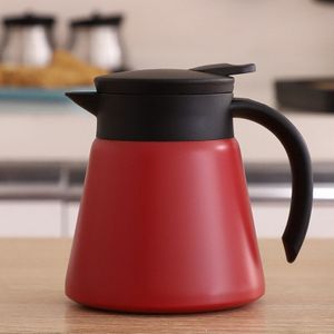 650Ml Thermos Geïsoleerde Koffie & Thee Pot, licht Handvat Thermoskan 304 Rvs Schuine Mond Water Pot
