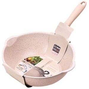 Verdikte Bodem Steen Koekenpan Multifunctionele Non-stick Pannen Diepe Nougat Pot Grote Mond Wok Pan