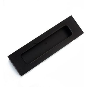 Zwart Aluminium Legering Schuur Schuifdeur Verborgen Flush Handgrepen Voor Binnendeuren