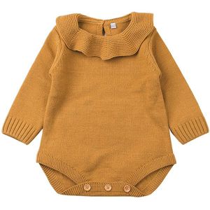 Pasgeboren Baby Meisjes Knit Warm Romper Bodysuit Jumpsuit Outfits Set Kids Kleding/GEEN