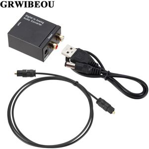 Grwibeou Digitaal Naar Analoog Audio Converter Optical Fiber Toslink Coaxiale Signaal Naar Rca R/L Audio Decoder Spdif Atv dac Versterker