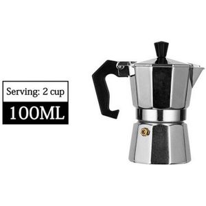 Aluminium Mokka Latte Koffiezetapparaat Moka Espresso Cafeteira Percolator Pot 1cup/2cup/3cup/6cup/9cup/12cup Kookplaat Koffiezetapparaat