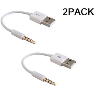 2Pack Usb Data Sync &amp; Charger Cable Koord Voor Shuffle 3/4/5/6/7 Generatie