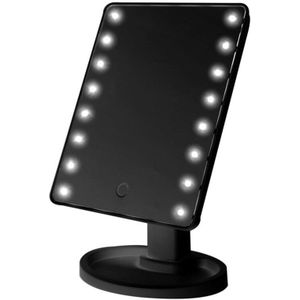16/22 Leds Touchscreen Dimmen Led Make-Up Spiegel 360 Graden Rotatie Cosmetische Spiegel Desktop Stand Voor Badkamer Kaptafel