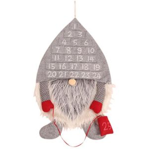 Familie Kerst Kalender Non-woven Kerstversiering Stof Simulatie Haar Creatieve Bos Mensen Kalender Ornamenten