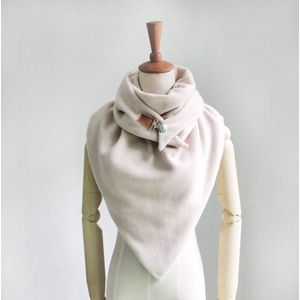 Big Size Vrouwen Winter Effen Sjaal Wraps Loop Metal Button Soft Wrap Casual Warme Deken Sjaals Ring Buis Sjaals