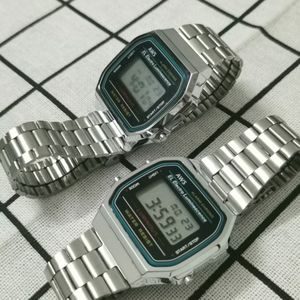 A168W Mannen Led Digitaal Horloge Mannen Sport Horloges Mannen F91 Rvs Horloge Aws Zilveren Muis A159 Limted