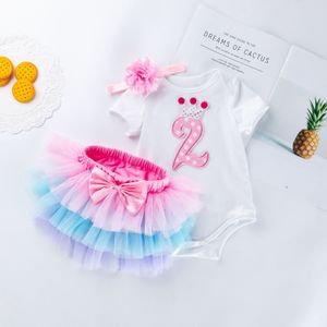 2 Jaar Baby Meisje Jurk Prinses Meisjes Tutu Jurk Peuter Kinderkleding Baby Doop 2st Eerste Verjaardag Outfits Infantil